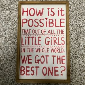 Sign for little girl bedroom